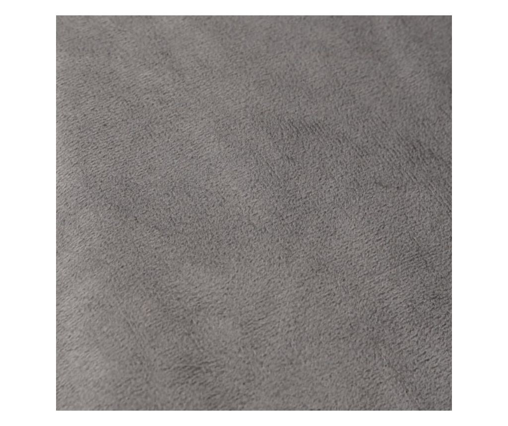 Утежевлено одеяло с калъф, сиво, 135x200 см, 10 кг, текстилен материал - 4