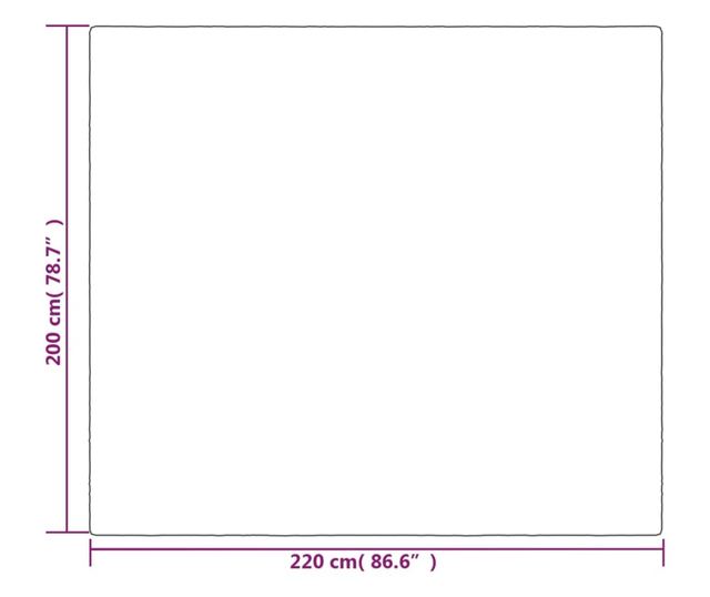 Утежелено одеяло с калъф, сиво, 200x220 см, 9 кг, текстил