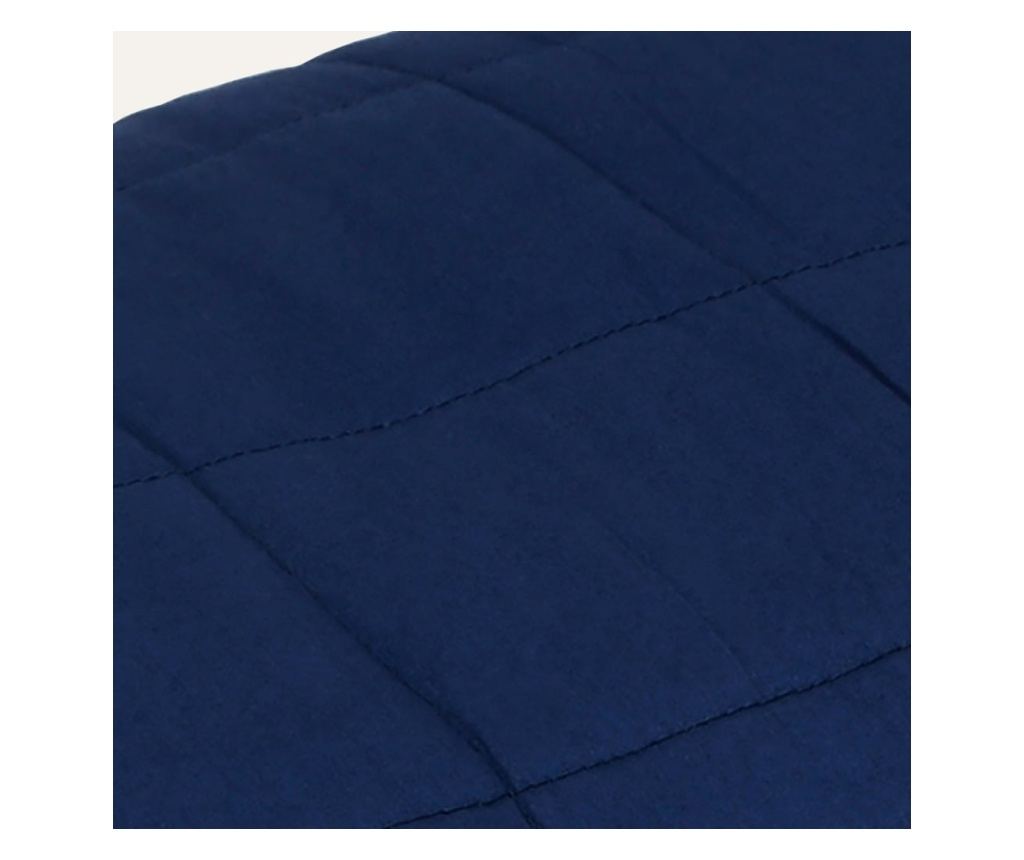 Pătură grea, albastru, 200x230 cm, 13 kg, material textil - 4
