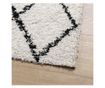 PAMPLONA krém és fekete bolyhos modern szőnyeg 100 x 200 cm