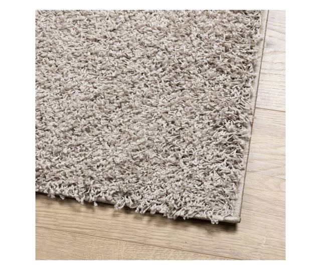 PAMPLONA bézs magas szálú bolyhos modern szőnyeg 80 x 250 cm