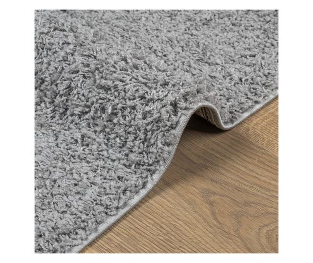 PAMPLONA szürke magas szálú bolyhos modern szőnyeg 100 x 200 cm