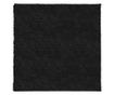 PAMPLONA fekete magas szálú bolyhos modern szőnyeg 200 x 200 cm