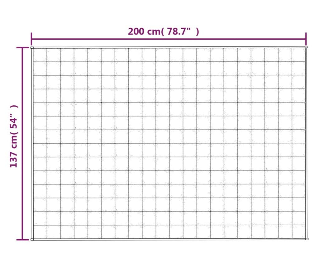Weighted Blanket, Grey, 137x200 cm, 10 kg, Textile - 6