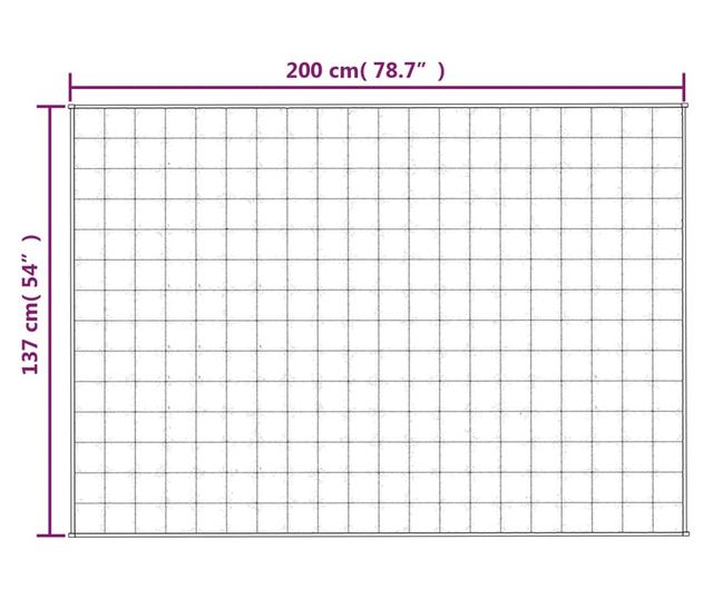 Pătură anti-stres, albastru, 137x200 cm, 10 kg, textil