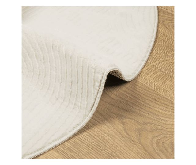 IZA krémszínű rövid szálú skandináv stílusú szőnyeg Ø 160 cm