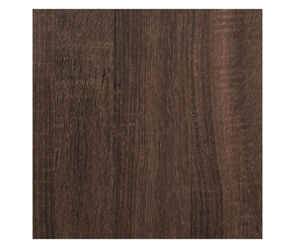 barna tölgy színű szerelt fa könyvespolc 40 x 30 x 189 cm - 8