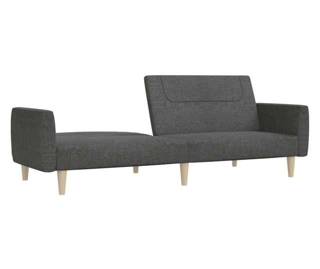 kétszemélyes sötétszürke szövet kanapéágy