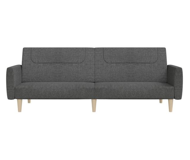 kétszemélyes sötétszürke szövet kanapéágy