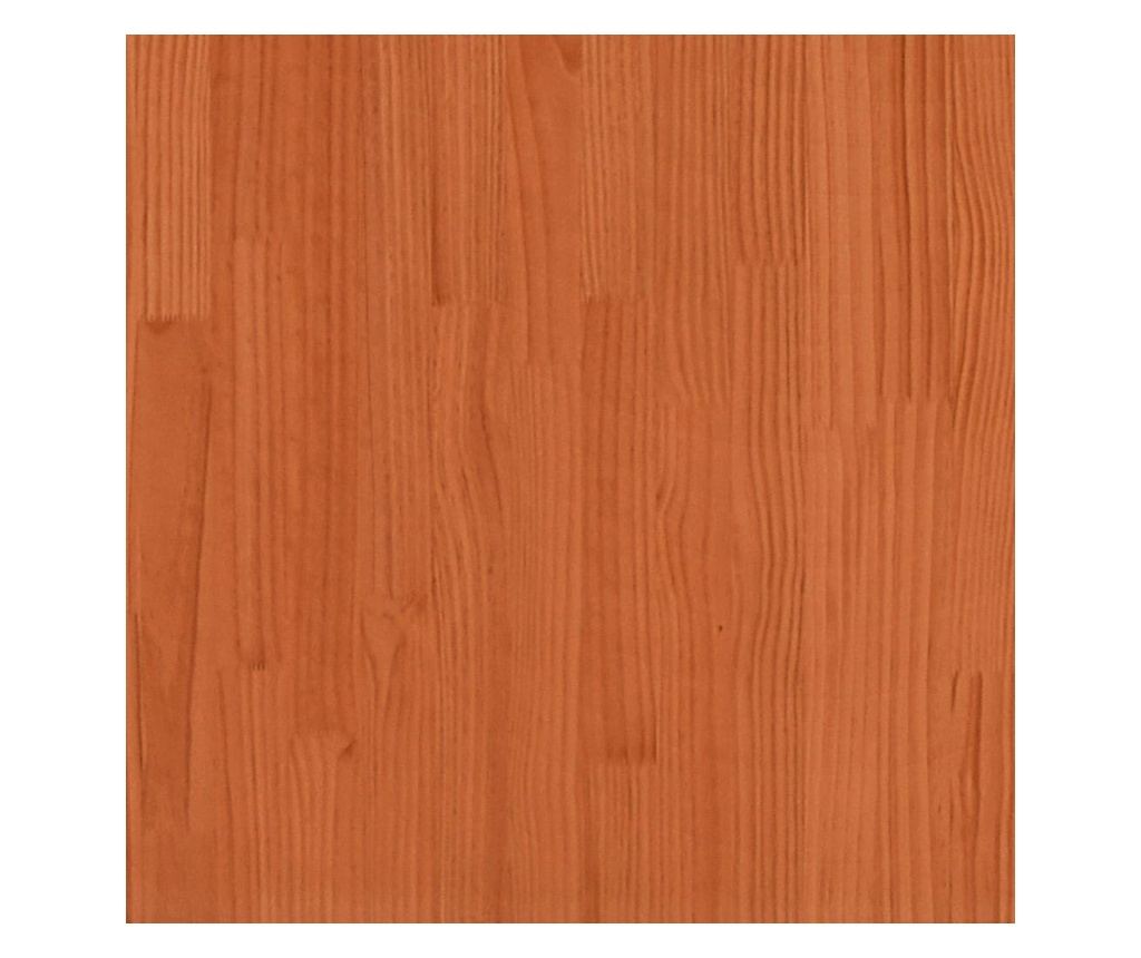 viaszbarna tömör fenyőfa ágy matrac nélkül 100 x 200 cm - 8