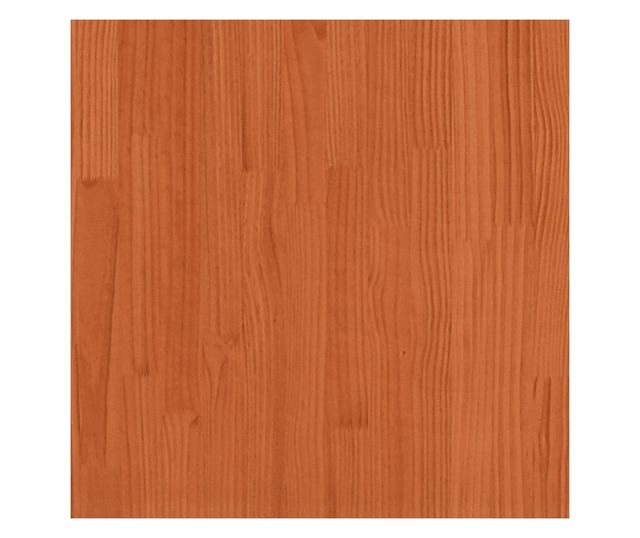 Рамка за легло с библиотека кафяво 150x200 см масивна борова дървесина