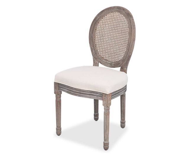 Kuhinjske stolice, 2 kom., krem, tekstil