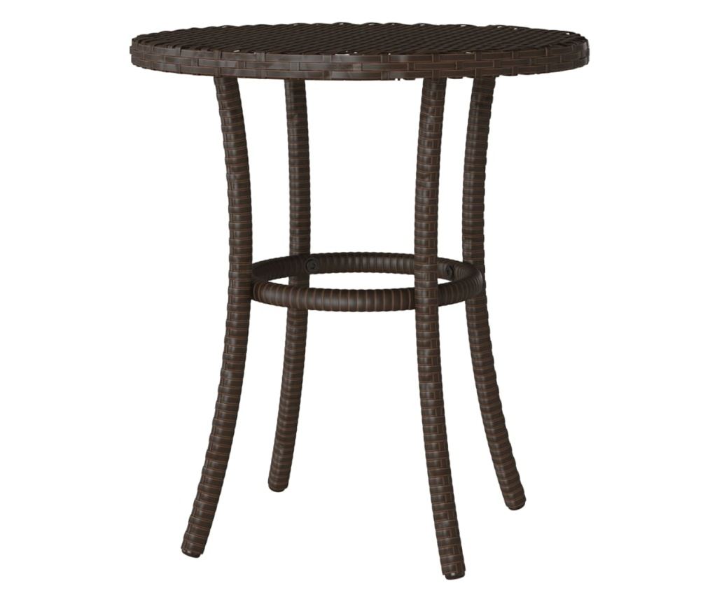 Бистро комплект с възглавници 3 части кафяв полиратан - 9