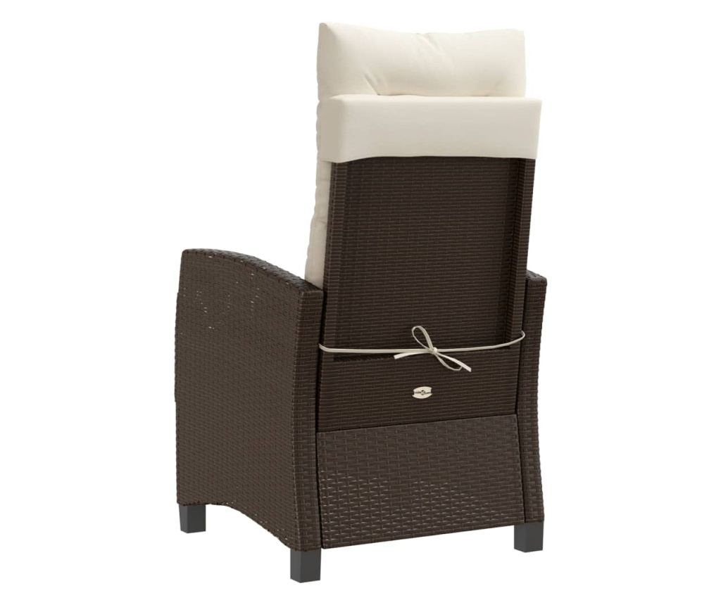 Бистро комплект с възглавници 3 части кафяв полиратан - 13