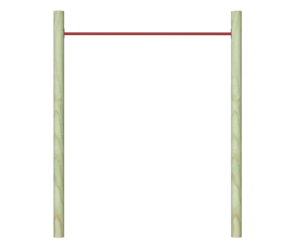 piros acél húzódzkodó rúd 125 cm - 5