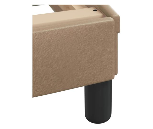 Легло с матрак, капучино, 90x200 см, изкуствена кожа