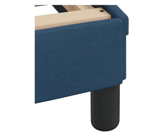 kék szövet ágykeret fejtámlával matrac nélkül 140x200 cm