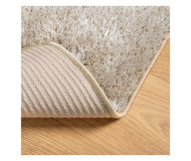 ISTAN bézs hosszú szálú fényes szőnyeg 240 x 340 cm