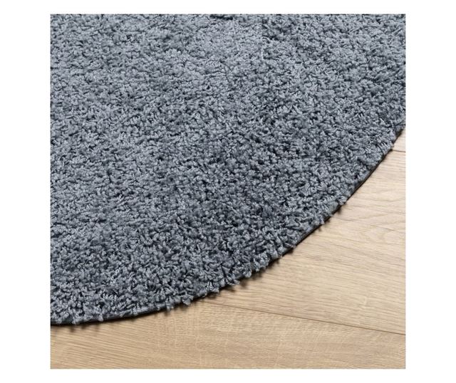 PAMPLONA kék magas szálú bolyhos modern szőnyeg Ø 100 cm