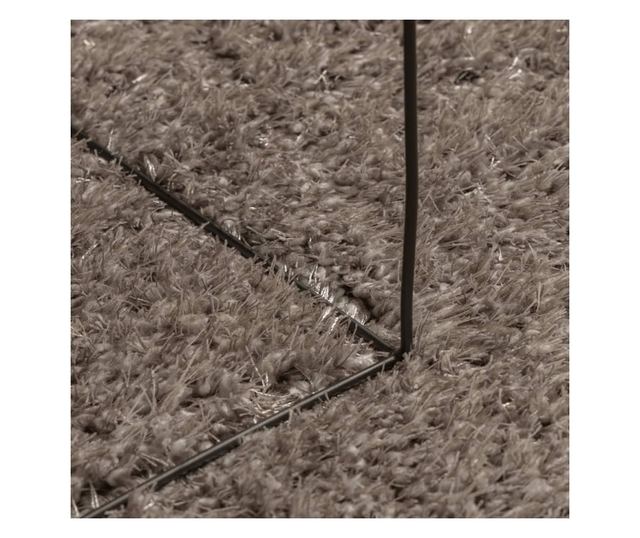 ISTAN szürke hosszú szálú fényes szőnyeg Ø 100 cm