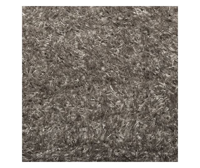 ISTAN szürke hosszú szálú fényes szőnyeg 140 x 200 cm