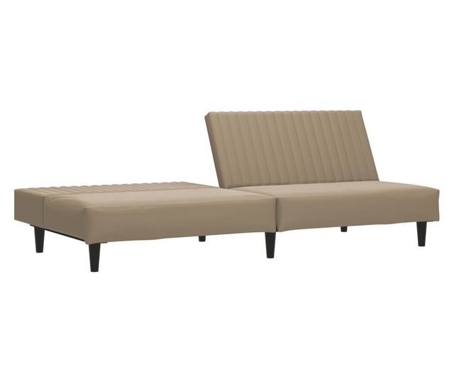 kétszemélyes kávészínű műbőr dívány