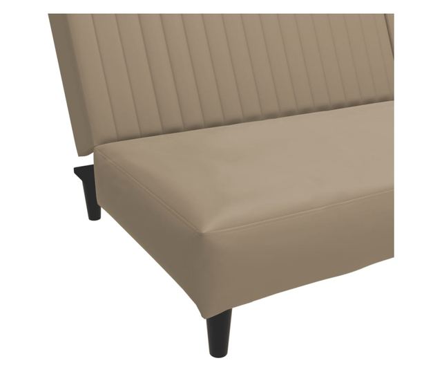 kétszemélyes kávészínű műbőr dívány