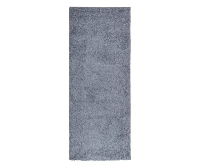 PAMPLONA kék magas szálú bolyhos modern szőnyeg 80 x 200 cm