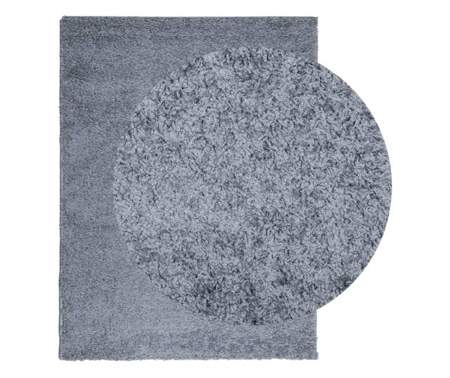 PAMPLONA kék magas szálú bolyhos modern szőnyeg 300 x 400 cm