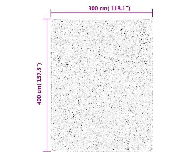 PAMPLONA kék magas szálú bolyhos modern szőnyeg 300 x 400 cm