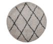 PAMPLONA bézs és antracit bolyhos modern szőnyeg Ø 200 cm