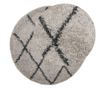 PAMPLONA bézs és antracit bolyhos modern szőnyeg Ø 200 cm