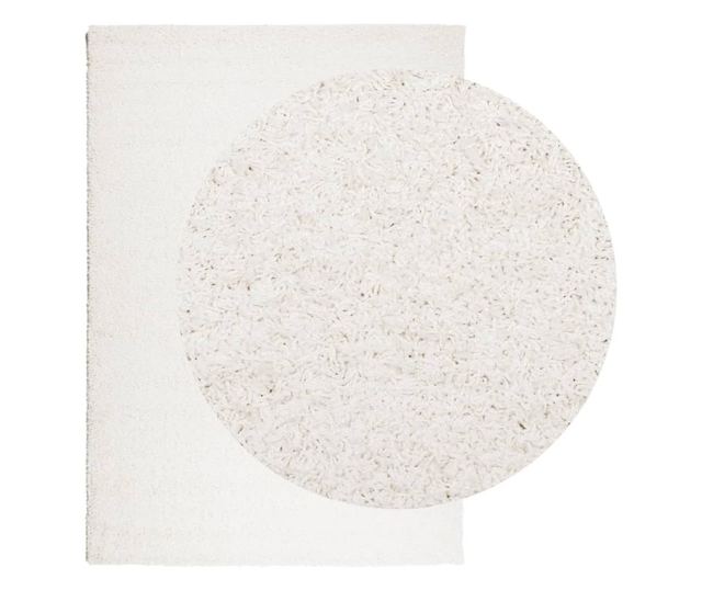 PAMPLONA krémszínű magas szálú bolyhos modern szőnyeg 160x230cm