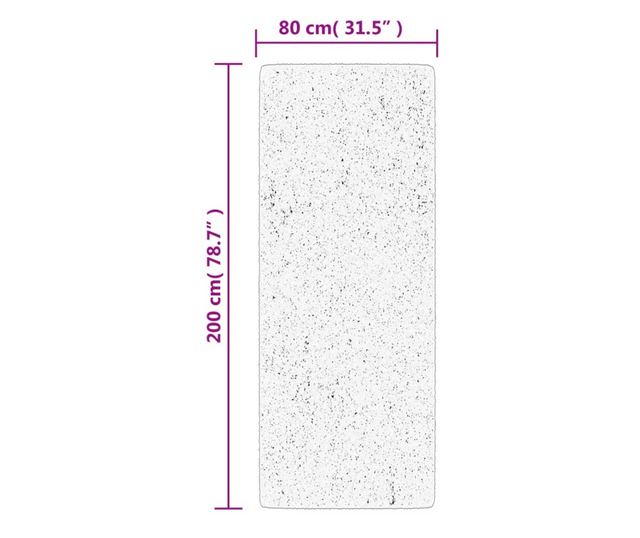 PAMPLONA zöld magas szálú bolyhos modern szőnyeg 80 x 200 cm