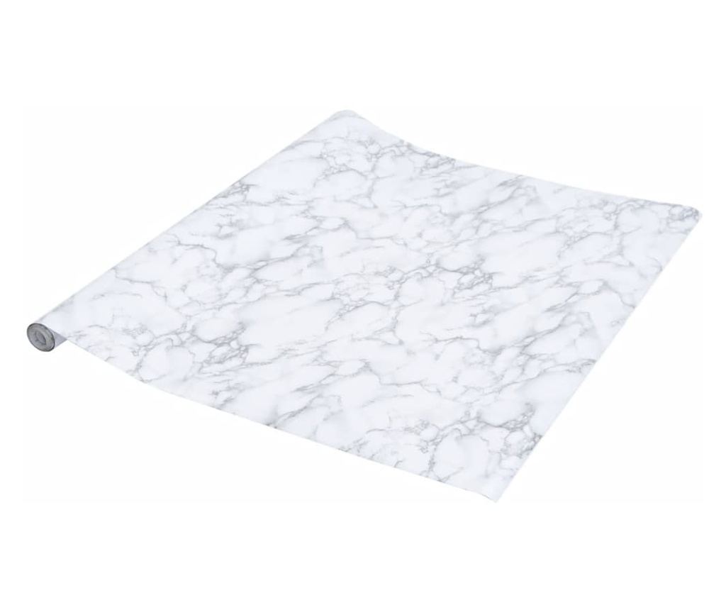 Nalepke za pohištvo samolepilne marmor bele 90x500 cm PVC - 5