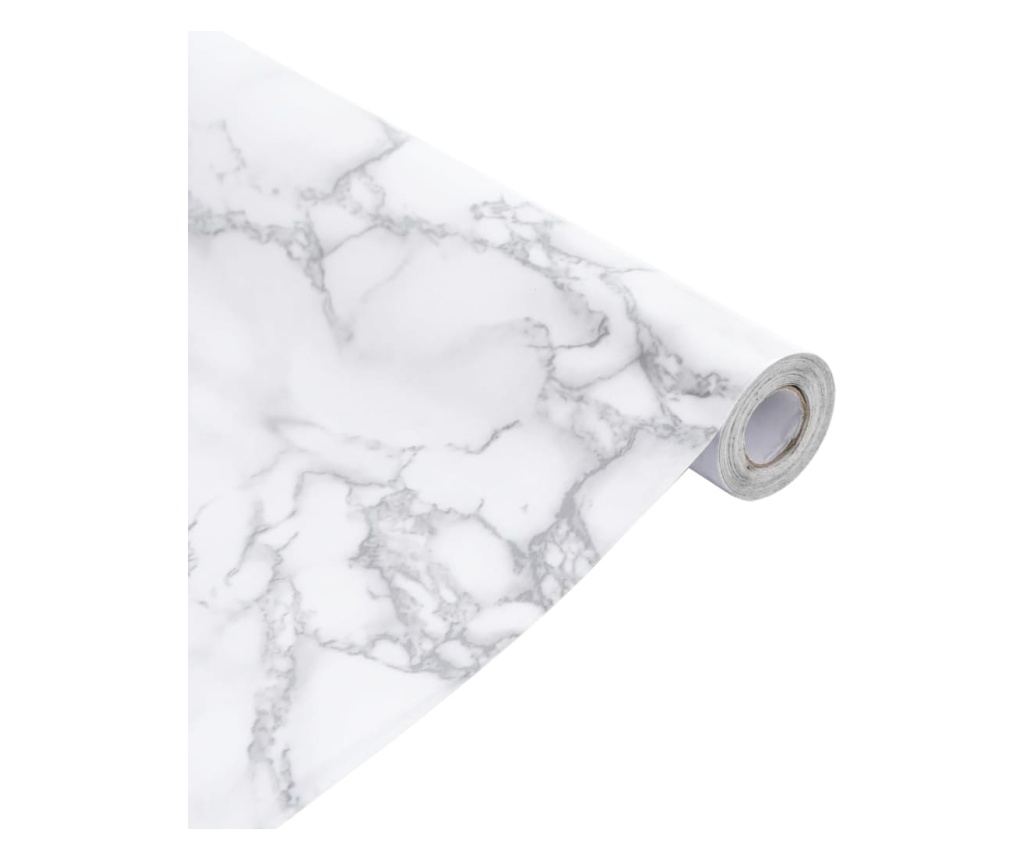 Nalepke za pohištvo samolepilne marmor bele 90x500 cm PVC - 7