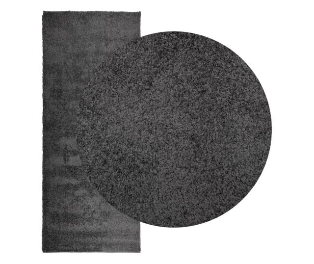 PAMPLONA antracit magas szálú bolyhos modern szőnyeg 80x200 cm