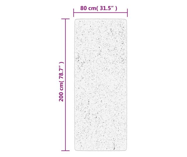 PAMPLONA antracit magas szálú bolyhos modern szőnyeg 80x200 cm