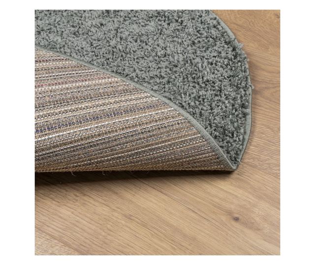 PAMPLONA zöld magas szálú bolyhos modern szőnyeg Ø 120 cm