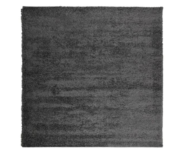 PAMPLONA antracit magas szálú bolyhos modern szőnyeg 160x160 cm