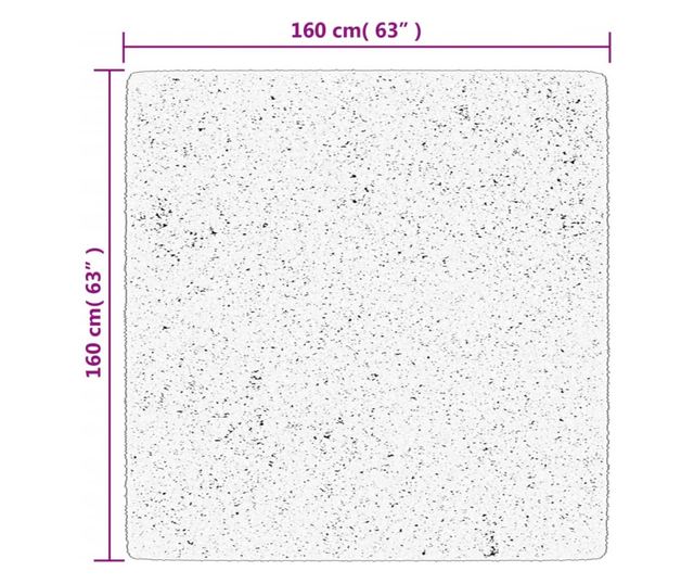 PAMPLONA antracit magas szálú bolyhos modern szőnyeg 160x160 cm
