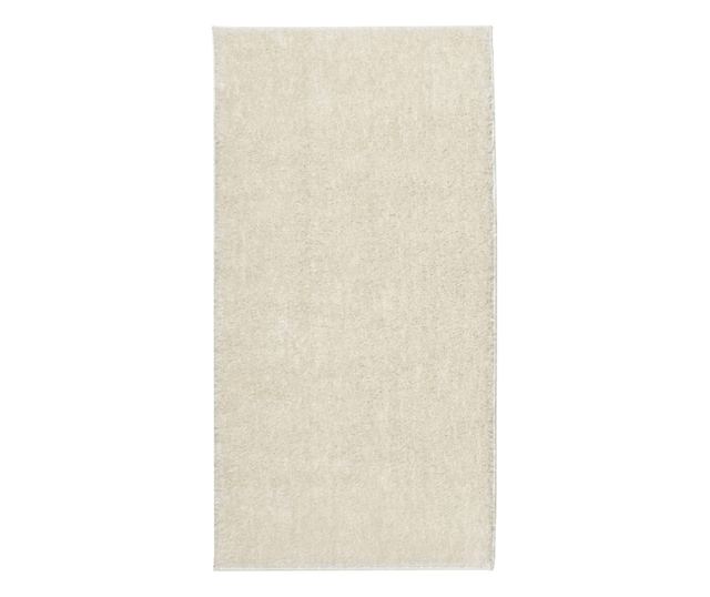 ISTAN krémszínű hosszú szálú fényes szőnyeg 100 x 200 cm