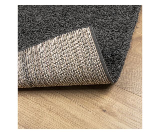 PAMPLONA antracit magas szálú bolyhos modern szőnyeg 80x200 cm