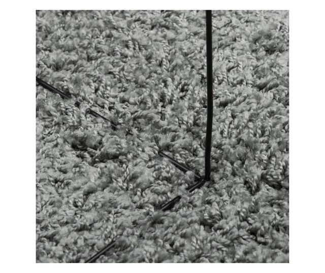 PAMPLONA zöld magas szálú bolyhos modern szőnyeg 60 x 110 cm