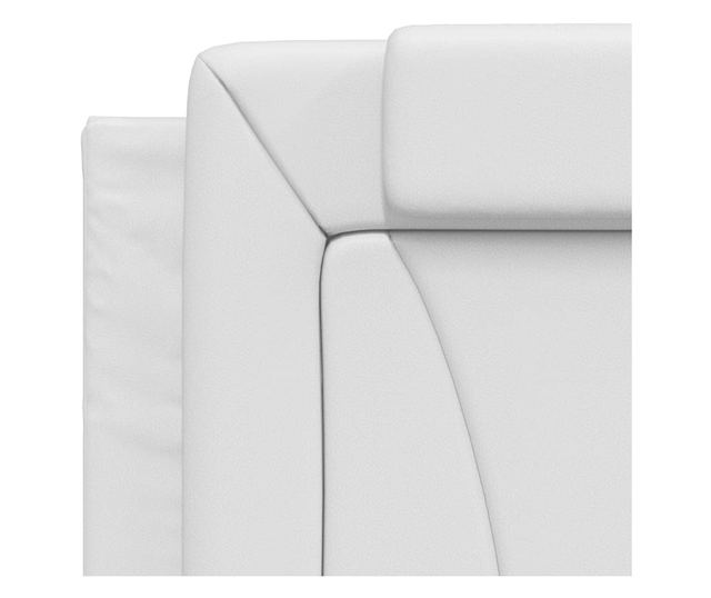Легло с матрак, бяло, 90x190 см изкуствена кожа