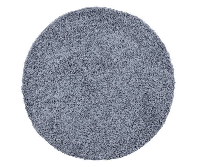 PAMPLONA kék magas szálú bolyhos modern szőnyeg Ø 100 cm