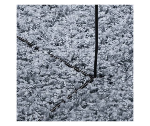 PAMPLONA kék magas szálú bolyhos modern szőnyeg 200 x 200 cm