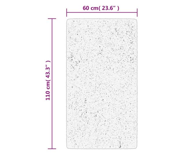 PAMPLONA zöld magas szálú bolyhos modern szőnyeg 60 x 110 cm