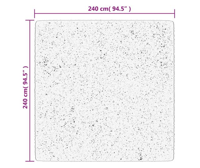 PAMPLONA krémszínű magas szálú bolyhos modern szőnyeg 240x240cm