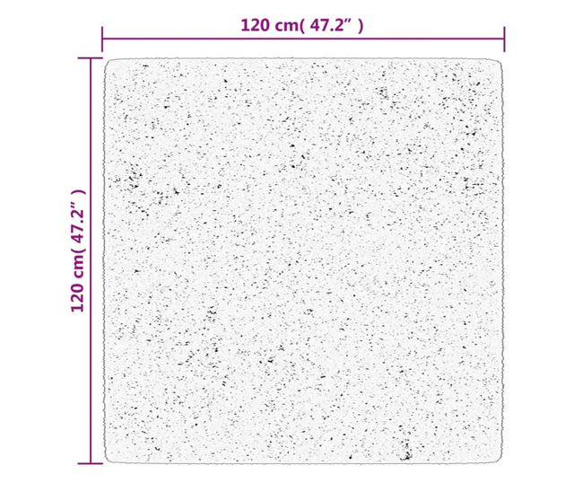 OVIEDO piros rövid szálú szőnyeg 120 x 120 cm